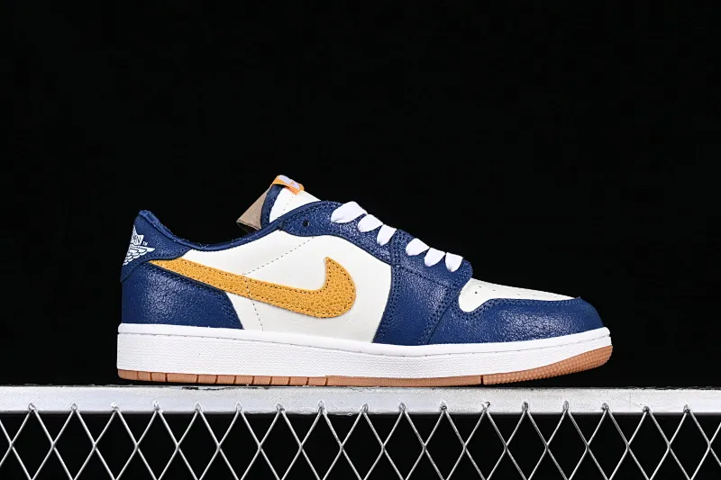 All categories Air Jordan Jordan series basketball shoes Air Jordan 1 Low Z version Air Jordan 1 Low OG AJ1 Joe 1 white blue yellow hook burst pattern low-top cultural casual sneakers CZ0790-103